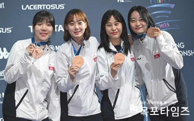 전남도청 최세빈, 2023 세계펜싱선수권 사브르 단체전 동메달.